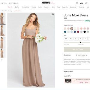 SHOW ME YOUR MUMU June Maxi Dress Dune Chiffon